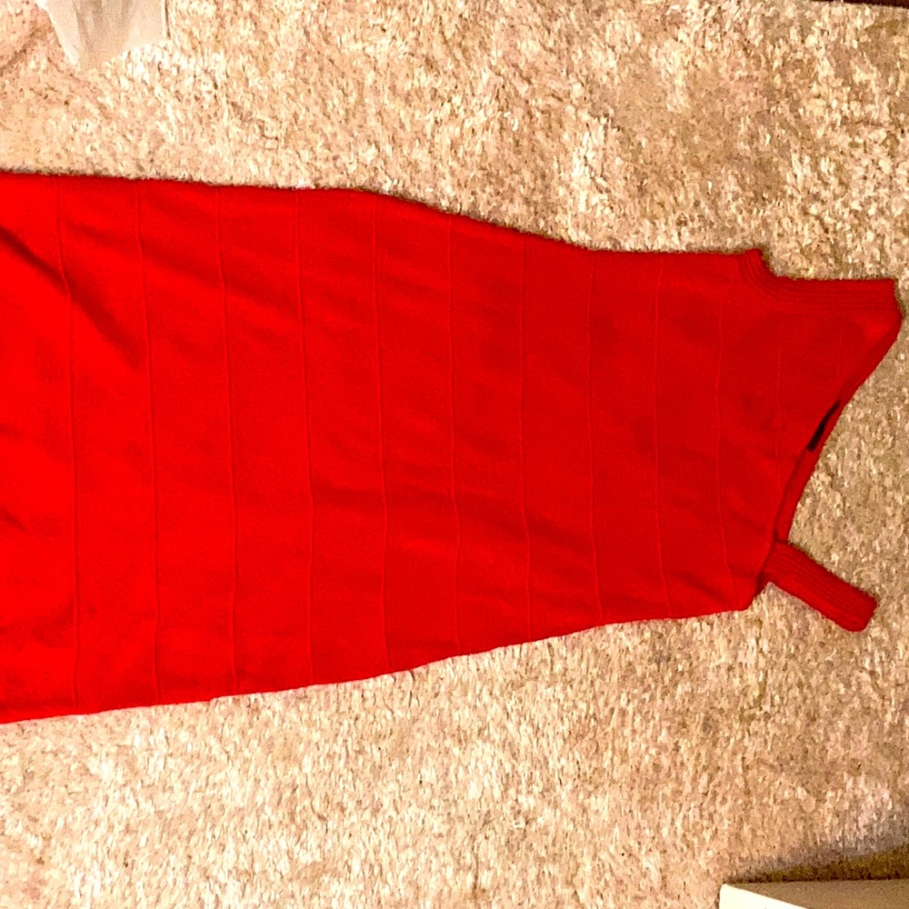 adrienne vittadini elegant red dress